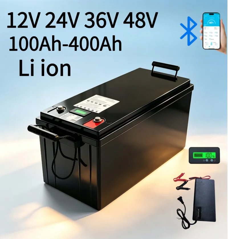 Lifepo4 12V 100Ah Bms Bluetooth - Bluetooth BMS リチウムイオン/LiFePO4 バッテリーパック 12V 24V
