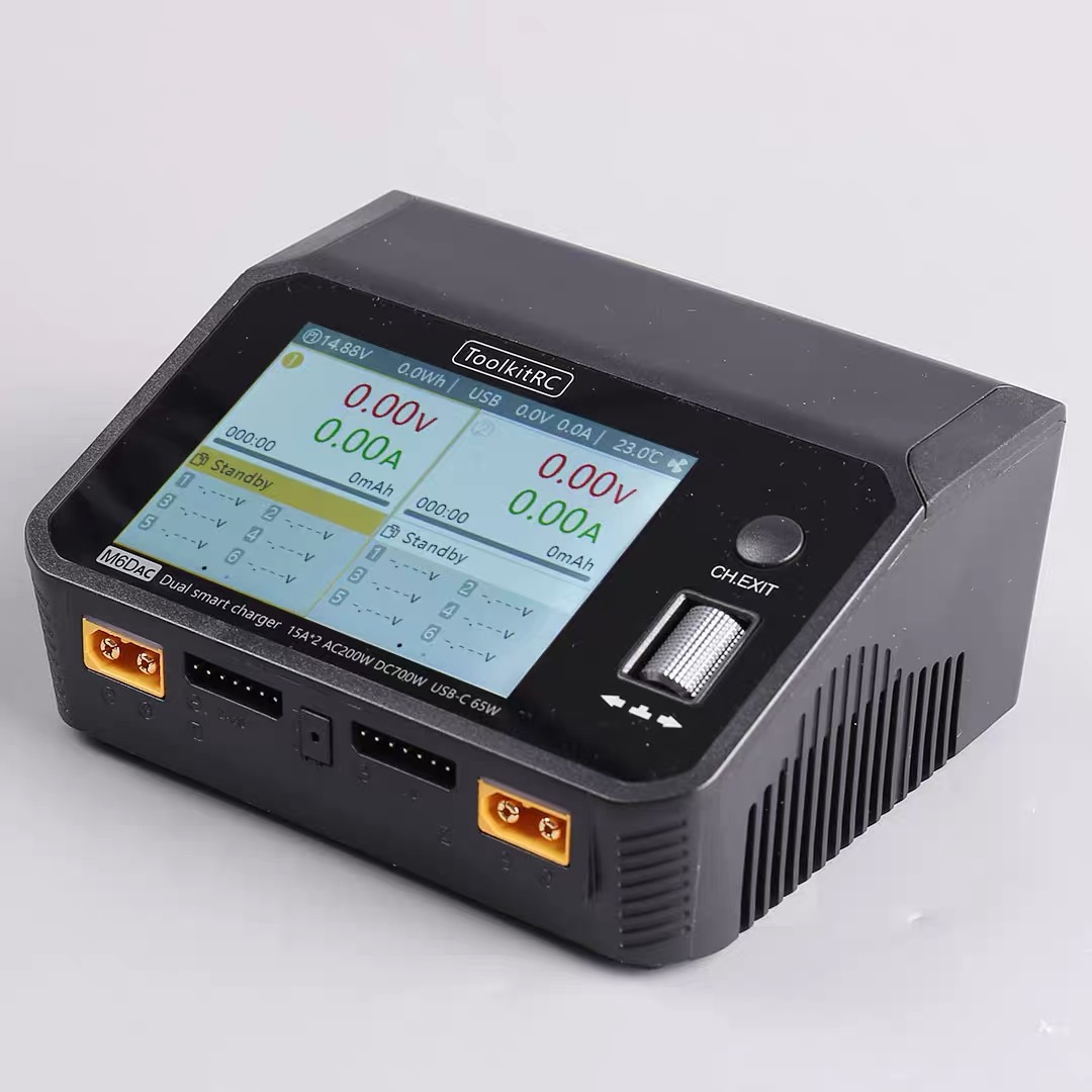 Toolkitrc M6Dac Smart Charger - ToolkitRC M6DAC 350W×2 USB-C 65W AC/DC