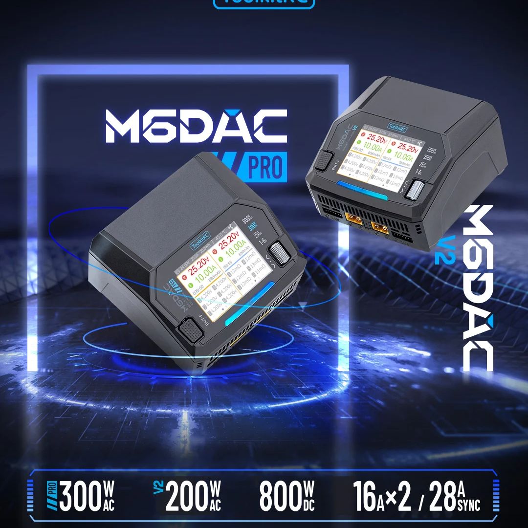 Toolkitrc M6Dac Smart Charger - ToolkitRC M6DAC PRO M6DAC V2 デュアルチャンネルスマートリポバッテリー充電器/放電器