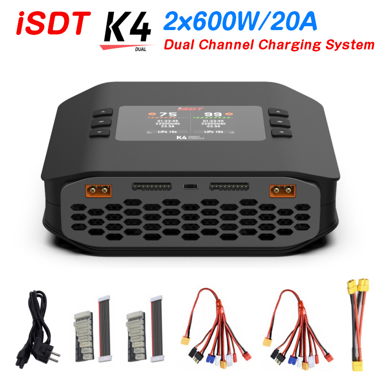 ISDT K4 1~8S リチウムバッテリー スマート充電器 - Isdt K4 Dual Lipo Charger のレビューと価格