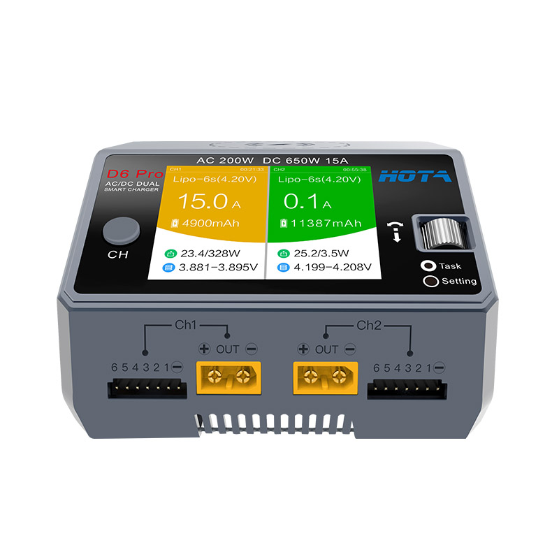 Hota6 pro ac 200w/dc 650w 15a  - Hota D6 Pro Dual Lipo Charger のレビューと価格