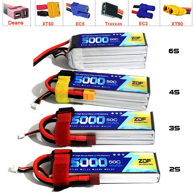 RCヘリコプターボート用Zdfリポバッテリー,ドローン,fp - 6S Lipo Battery 22.2V 5000Mah のレビューと価格