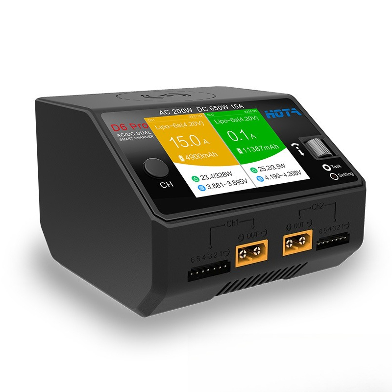 HOTA D6 Pro 650W 200W デュアルパワー  - Hota D6 Pro Dual Lipo Charger のレビューと価格