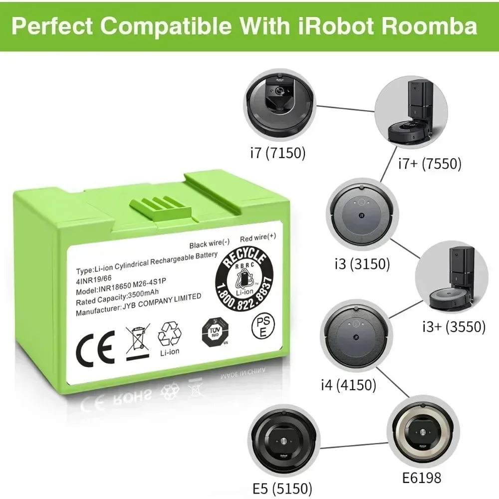 5000mAh I7バッテリー交換用 IRobot Room - 4S Lipo Battery 14.8V 6000Mah のレビューと価格