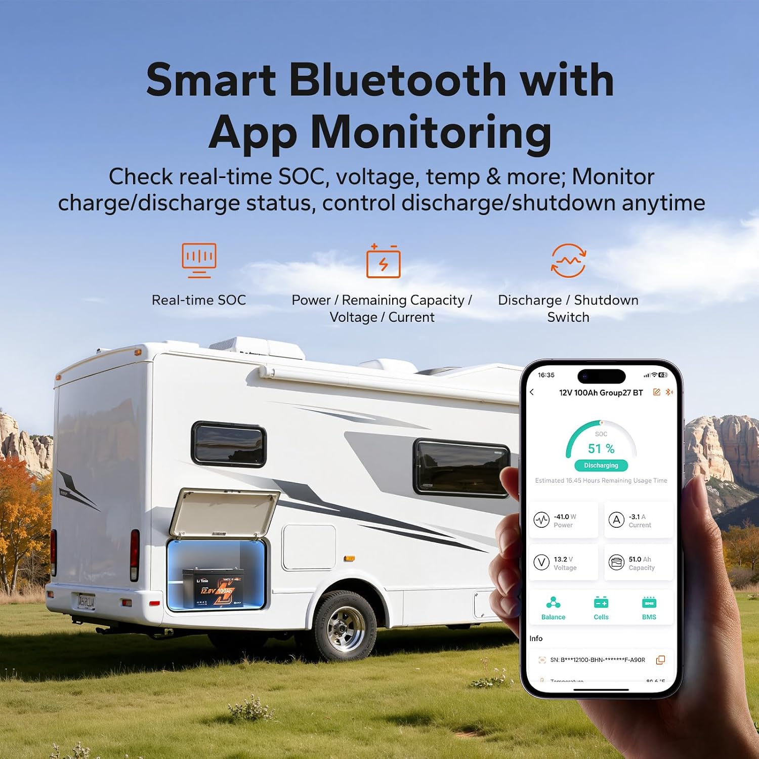 12V 100Ah LiFePO4バッテリー、RVおよび船舶 - Lifepo4 12V 100Ah Bms Bluetooth のレビューと価格