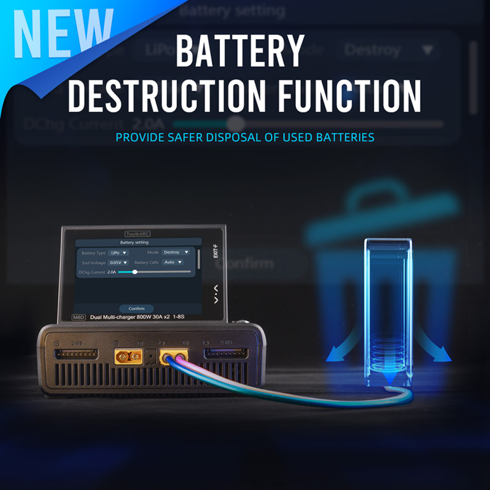 ToolkitRC M8D スマート充電器 2CH タッチス - Toolkitrc M6Dac Smart Charger のレビューと価格