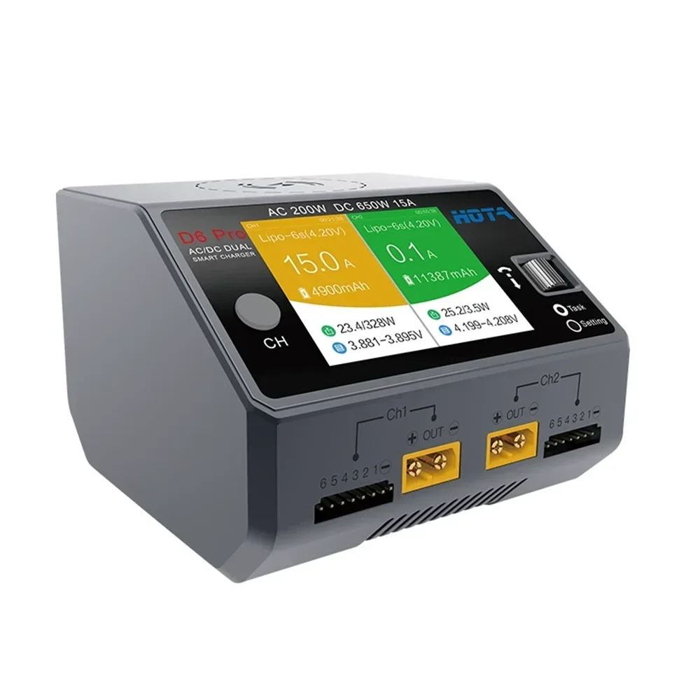 HOTA D6 Pro デュアルチャンネルスマート充電器 A - Hota D6 Pro Dual Lipo Charger のレビューと価格