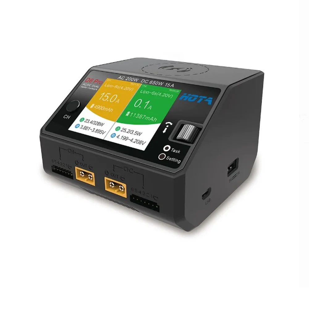 HOTA D6 Pro 200W AC 650W DC デュ - Hota D6 Pro Dual Lipo Charger のレビューと価格