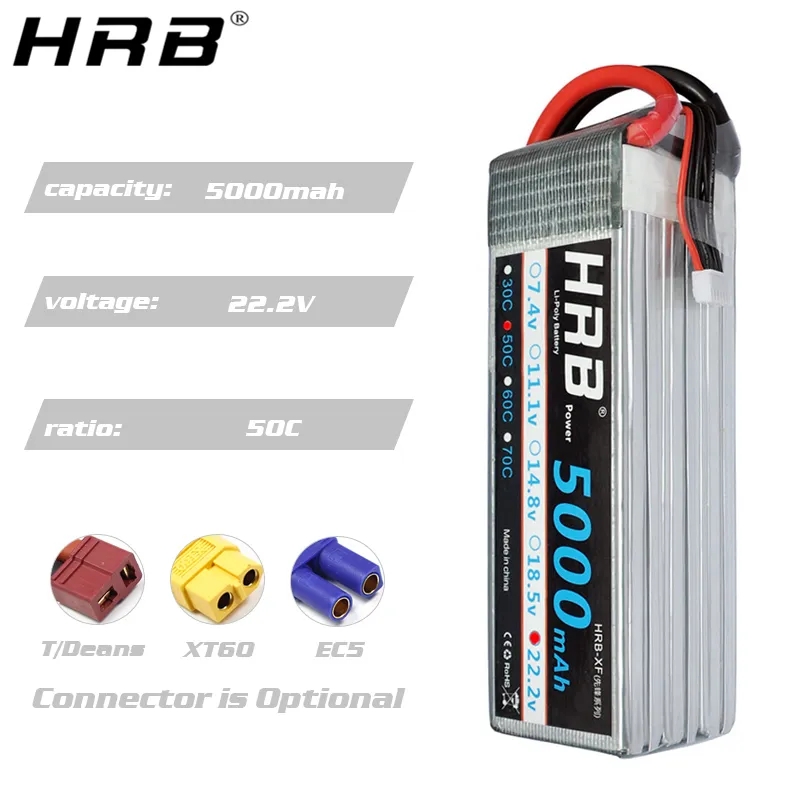 HRB 6S リポバッテリー 22.2V 5000mAh 5 - 6S Lipo Battery 22.2V 5000Mah のレビューと価格