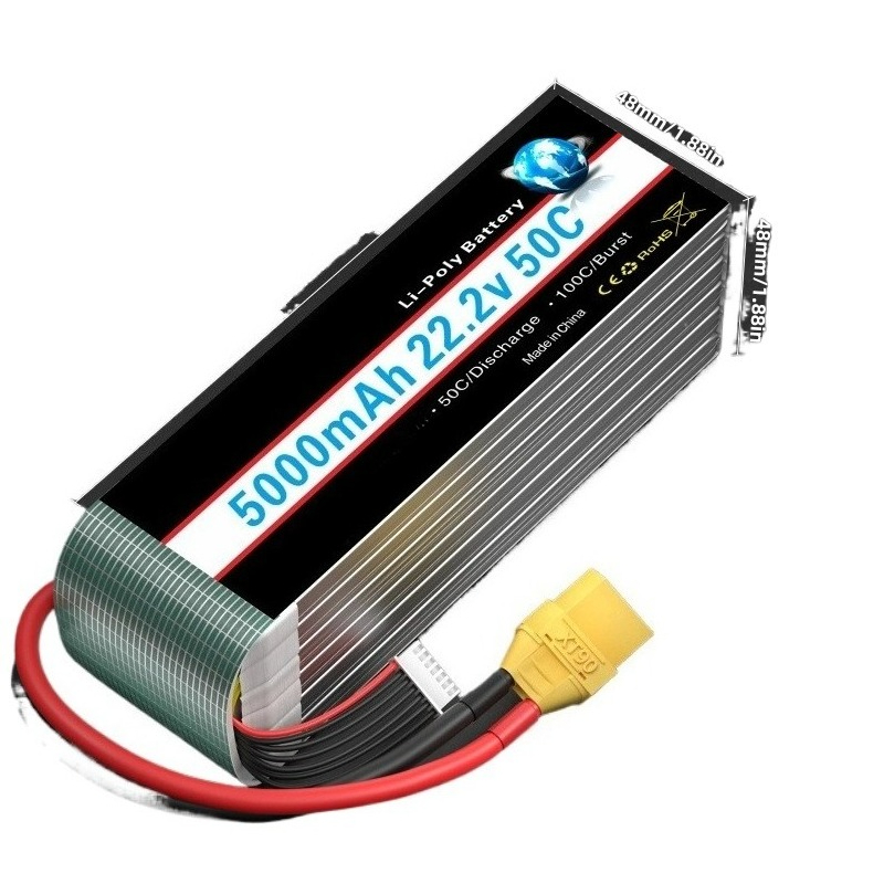 新しい 5000/6000mah 22.2V リポバッテリー - 6S Lipo Battery 22.2V 5000Mah のレビューと価格