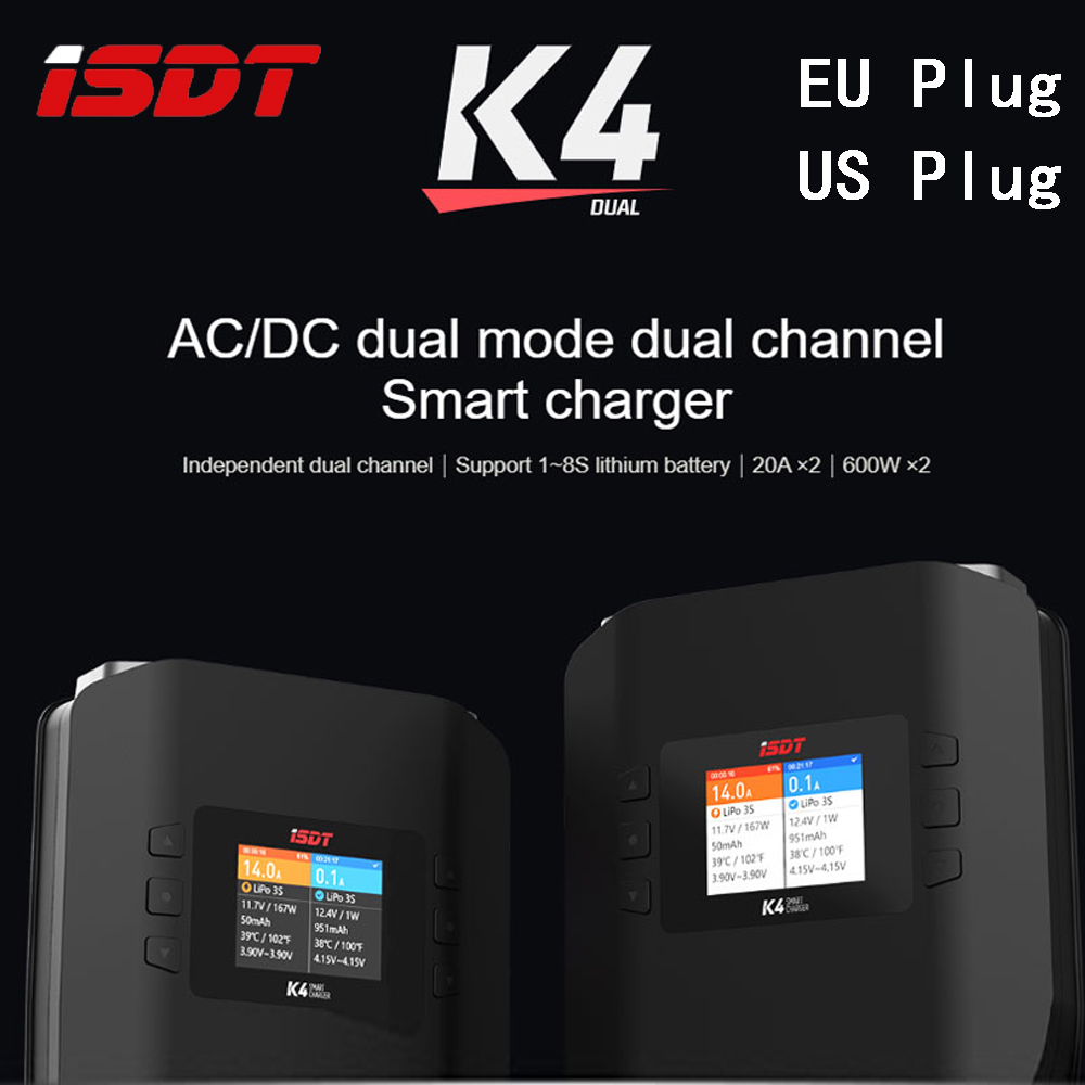 ISDT K4 1~8S リチウム電池スマート充電器 AC  - Isdt K4 Dual Lipo Charger のレビューと価格