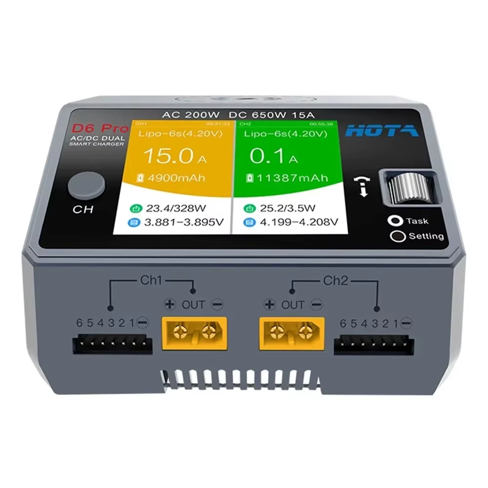 HOTA D6 Pro デュアルチャンネル充電器 AC 20 - Hota D6 Pro Dual Lipo Charger のレビューと価格