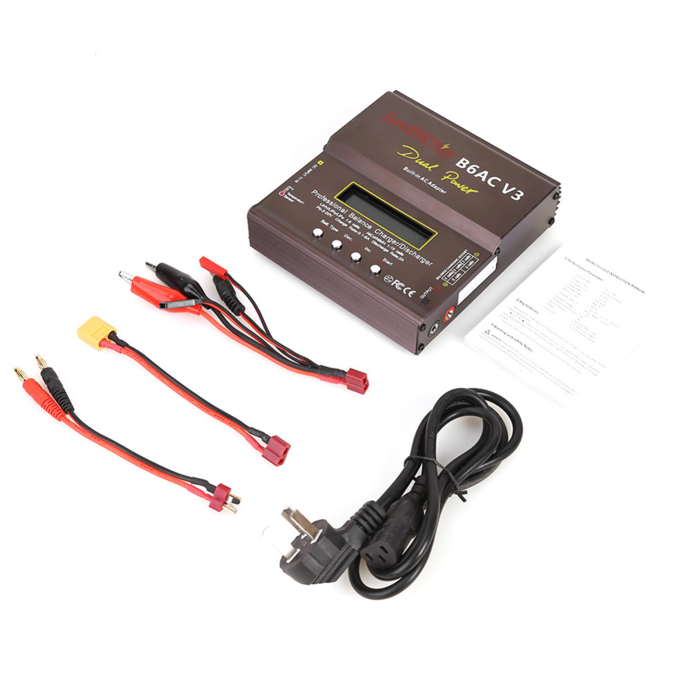 新しい 80 ワット imax B6AC V3 スマートデジ - Toolkitrc M6Dac Smart Charger のレビューと価格
