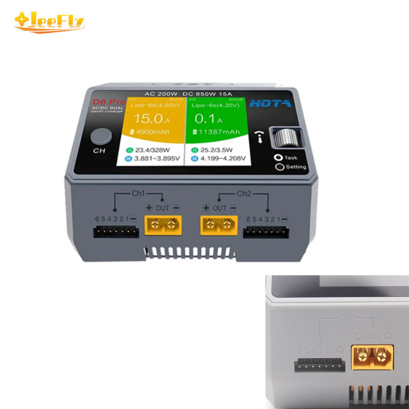 HOTA D6 Pro 650W デュアルチャンネルスマート - Hota D6 Pro Dual Lipo Charger のレビューと価格